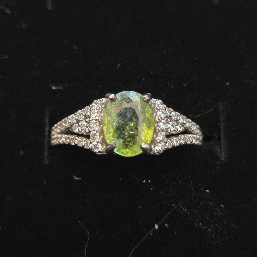 Genuine Mozambique Green Paraiba Tourmaline 925 Silver Ring With Certificate